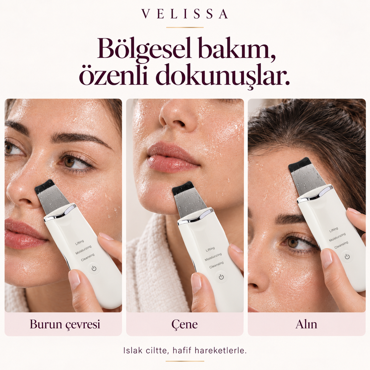 Velissa PureGlow — Ultrasonik Cilt Temizleme Cihazı