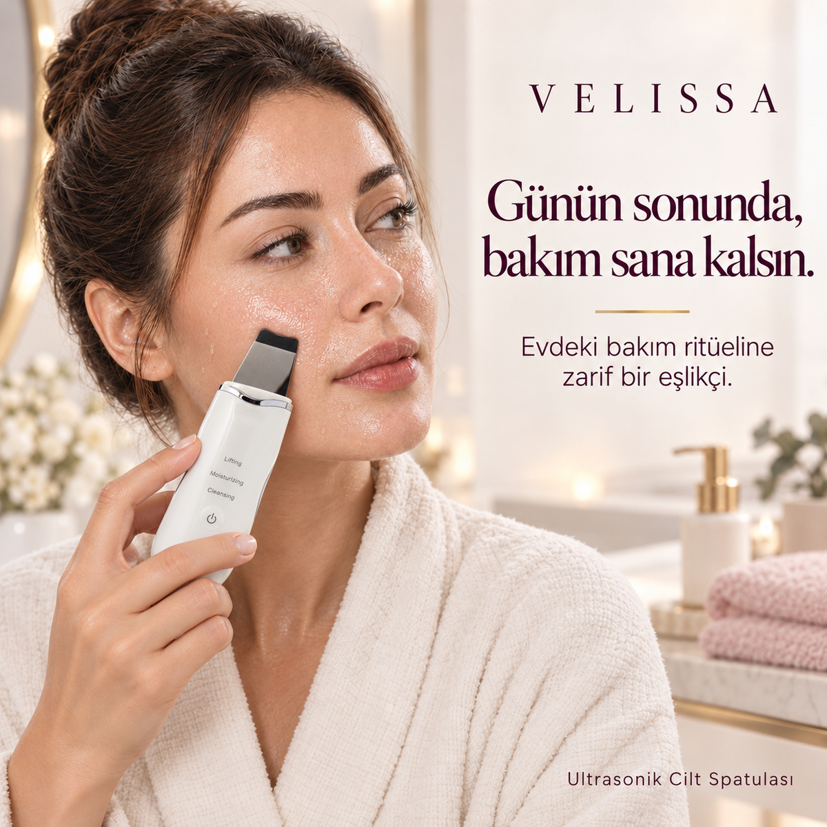 Velissa PureGlow — Ultrasonik Cilt Temizleme Cihazı